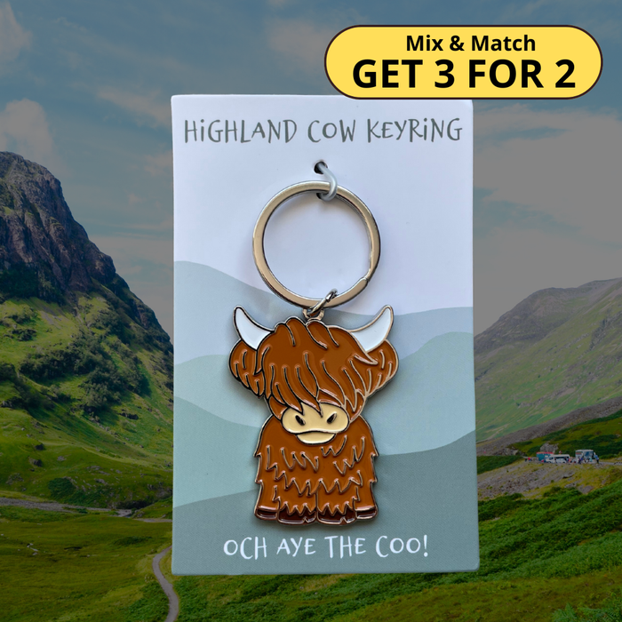 Highland Cow Keyring