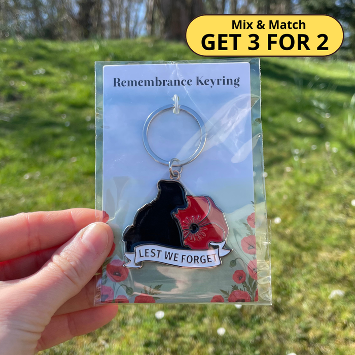 Lest We Forget - Remembrance Poppy Keyring
