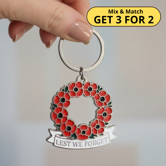 Poppy Wreath Keyring