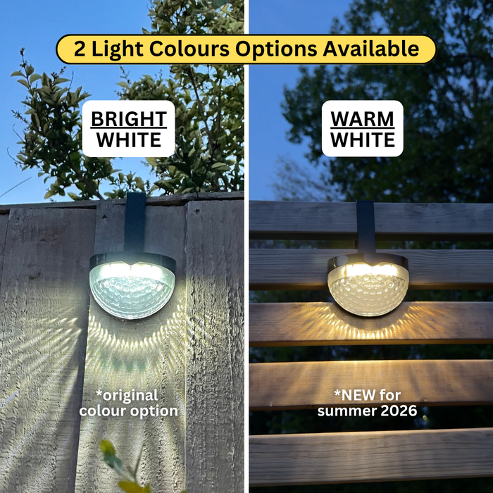Hook Over Fence Solar Lights – Standard (No Motion Sensor) - No Screws or Drills Required!