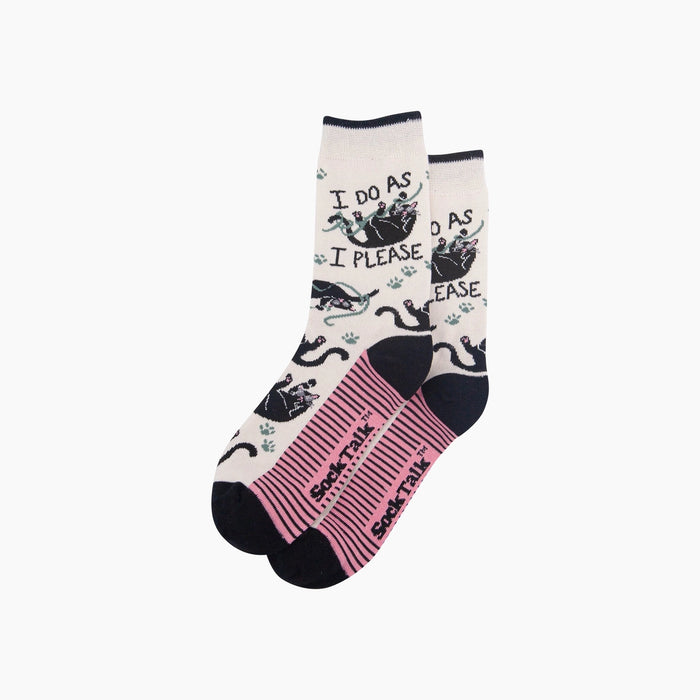 I Do As I Please Combed Cotton Socks (Cat)