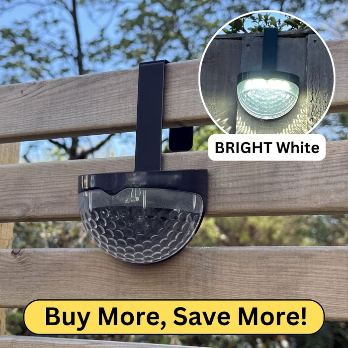 Hook Over Fence Solar Lights – Standard (No Motion Sensor) - No Screws or Drills Required!
