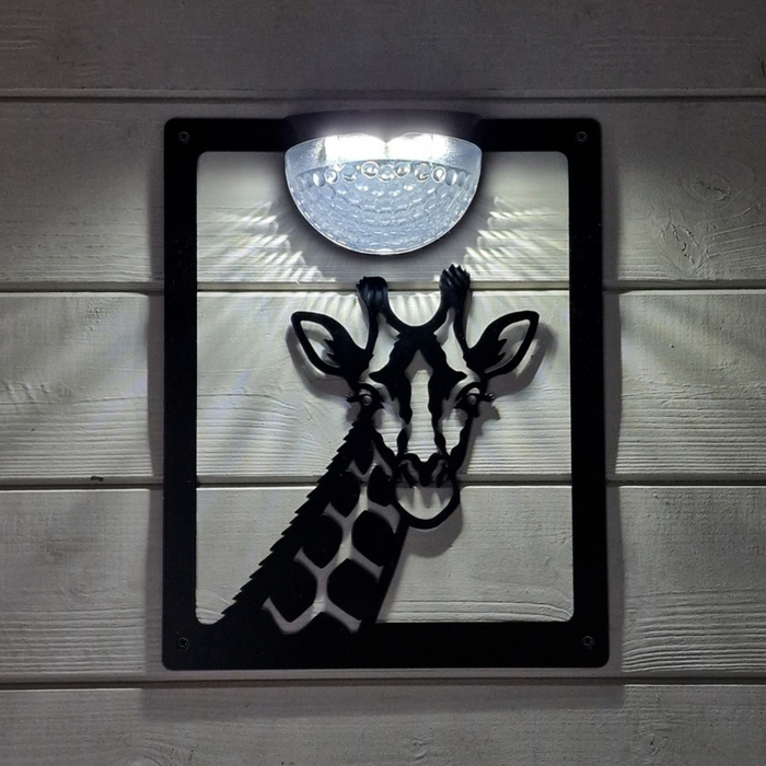 Giraffe Solar Light Wall Plaque