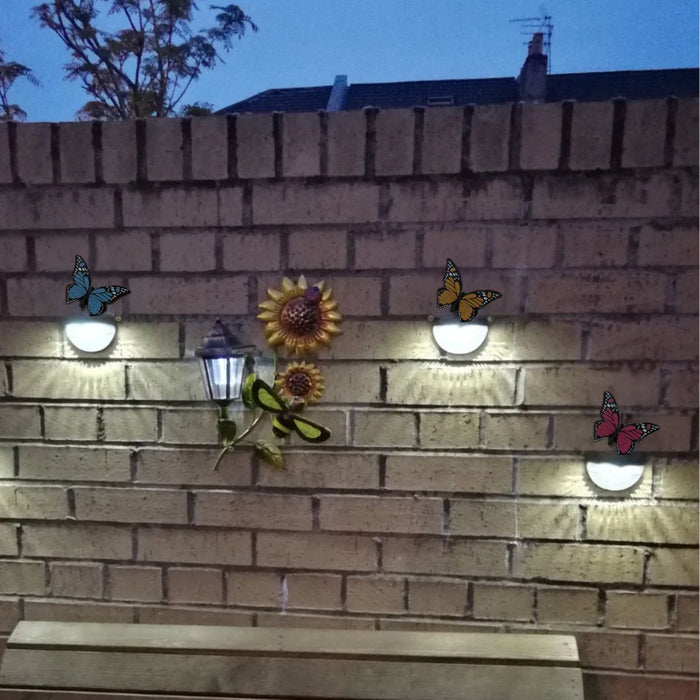 Coloured Butterfly Solar Powered LED Light (Pink/Orange/Blue)