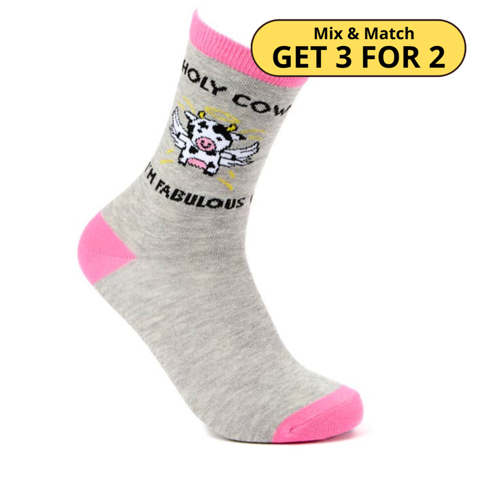 Ladies Holy Cow Socks