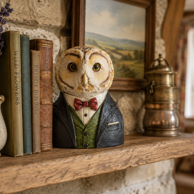 Small Owl Bust 17cm