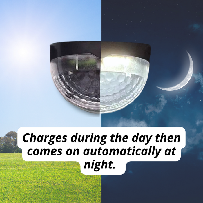 Set of 4 Premium Semi Circle Solar Lights - Garden Lights - UK Stock -  Perfect for Patio, Walls, Fences - Waterproof