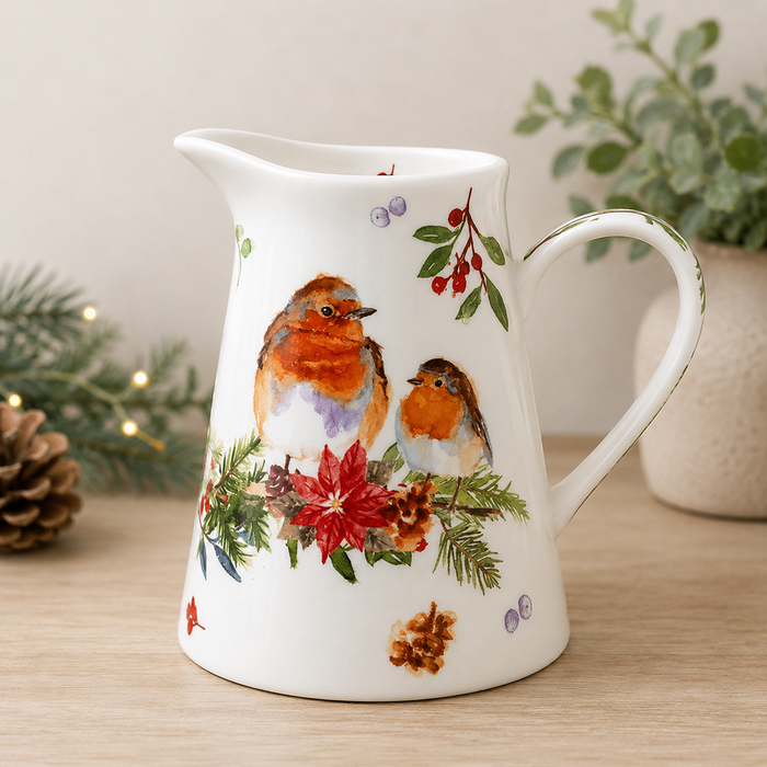 Jennifer Rose Winter Robin Jug