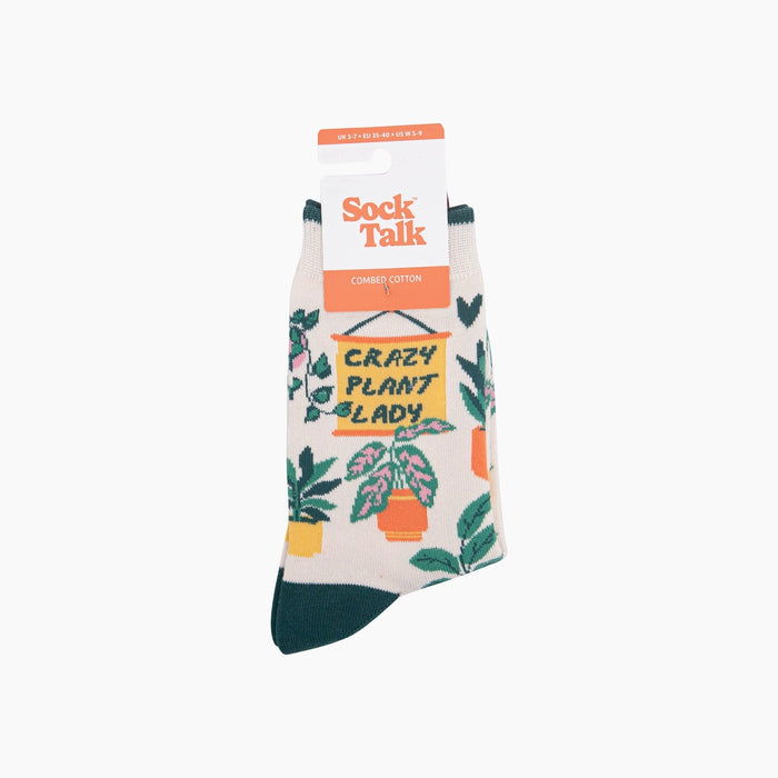 Crazy Plant Lady Combed Cotton Socks