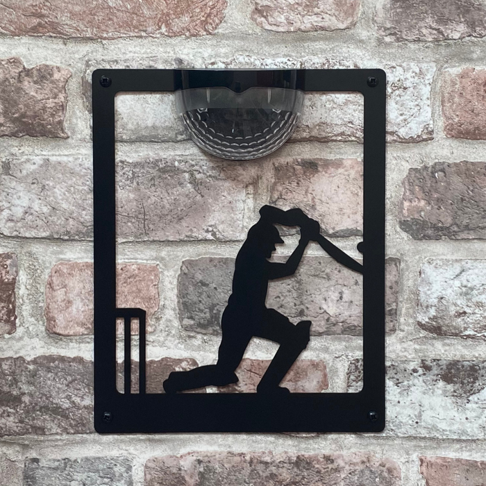 IMPERFECT- Cricketer Solar Light Wall Plaque