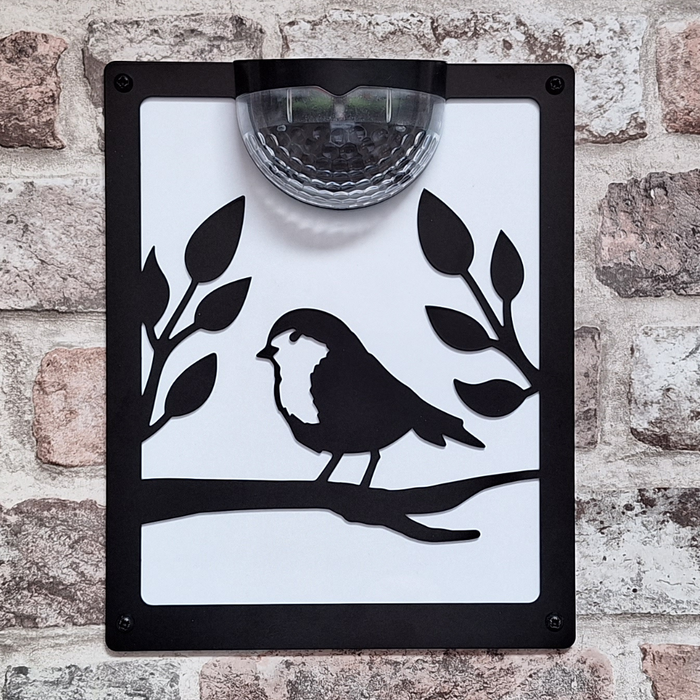 Robin Solar Light Wall Plaque Left Facing