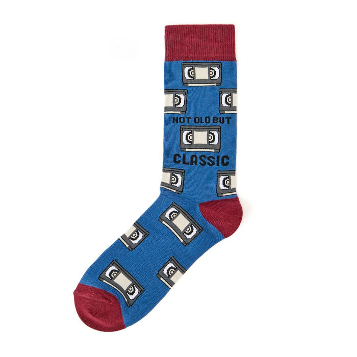 'Not Old, But Classic' Socks with VHS Tape Gift Box