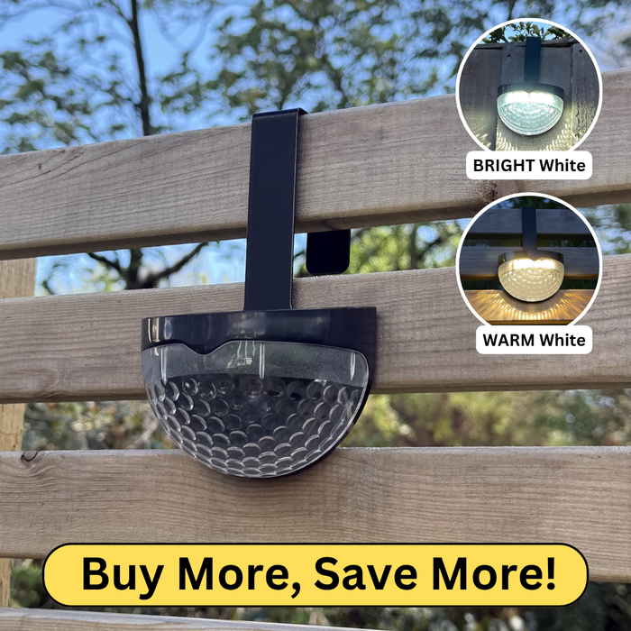 Hook Over Fence Solar Lights – Standard (No Motion Sensor) - No Screws or Drills Required!