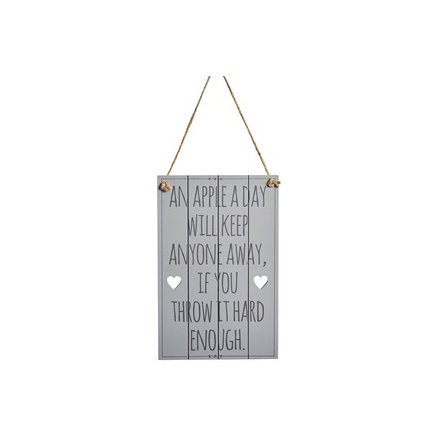 An Apple A Day Hanging Sign