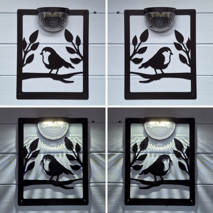 Set of 2 Robin Solar Light Wall Plaques - Left AND Right Facing — Flory ...