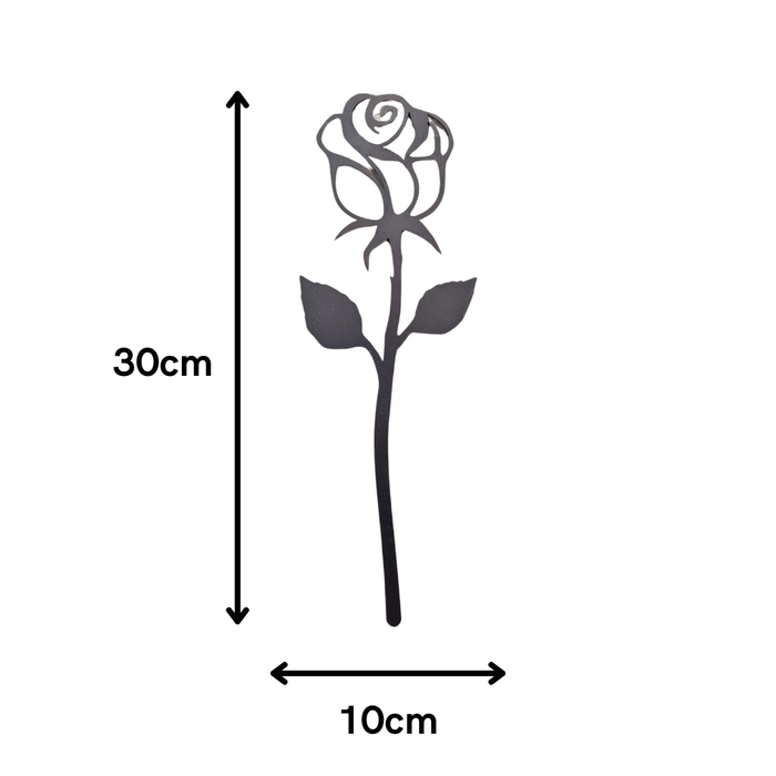 Rusty Rose Metal Stake
