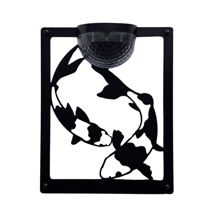 IMPERFECT- Koi Fish Solar Light Wall Plaque