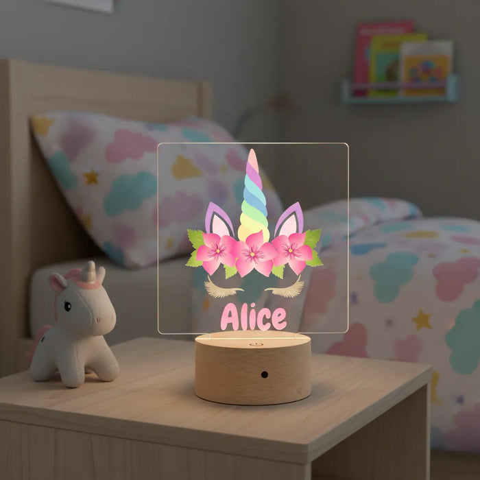 Girls' LED Night Lights (3 Personalised Designs to Choose From)