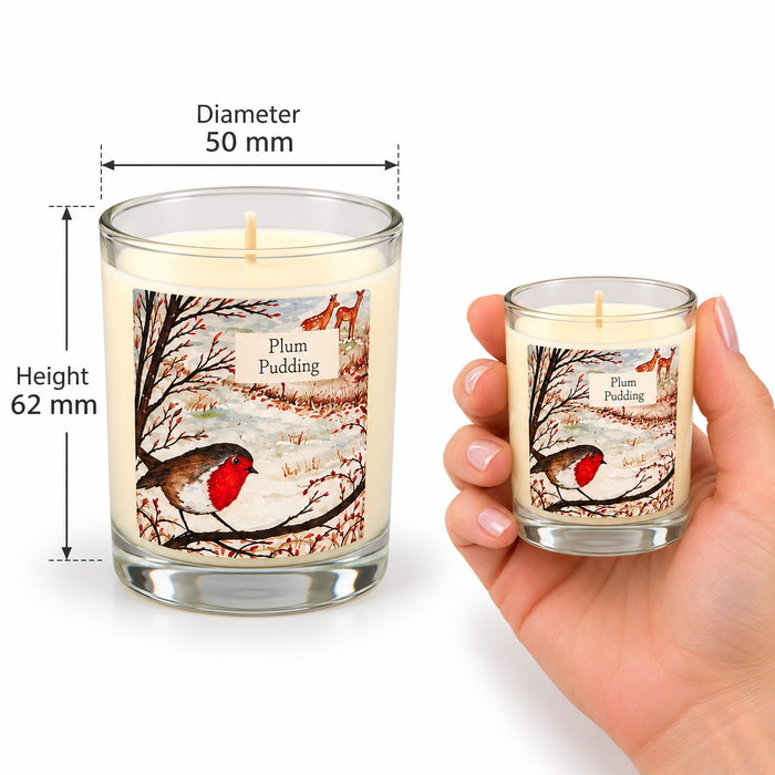 Small Scented Votive Candle - Plum Pudding (Robin)