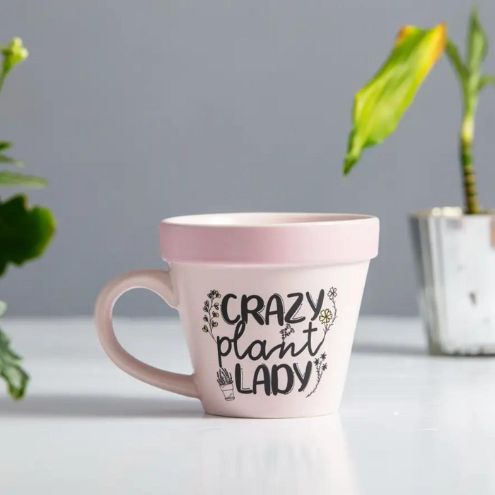 'Crazy Plant Lady' Plant-a-holic Plant Pot Mug