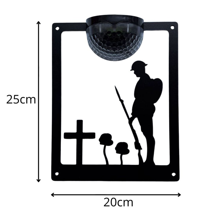 Remembrance Solider Solar Light Wall Plaque