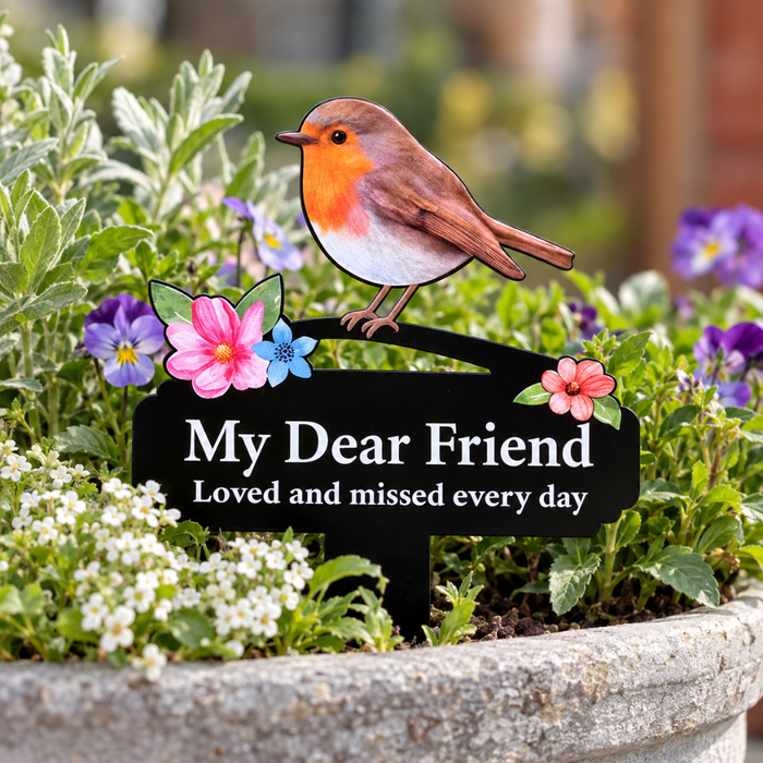 'My Dear Friend' Large Robin Pot Stake