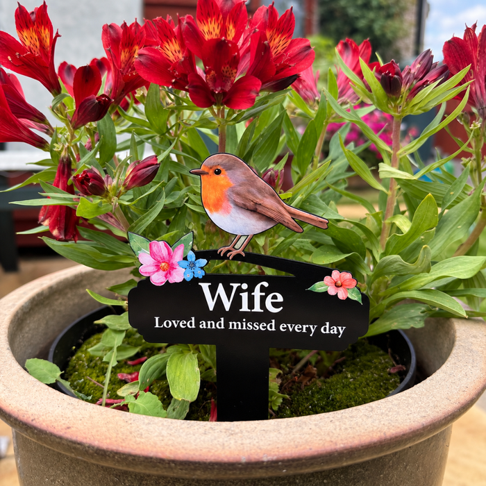 'Wife' Large Robin Pot Stake