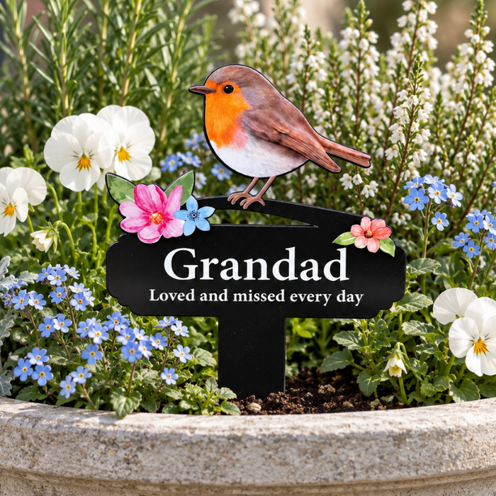 'Grandad' Large Robin Pot Stake