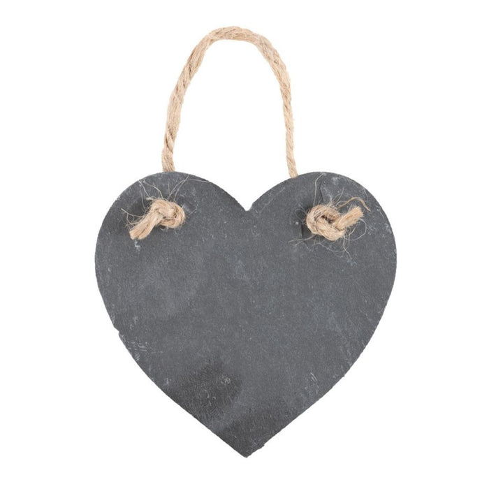'All You Need Is Love and Cake' Small Hanging Slate Heart