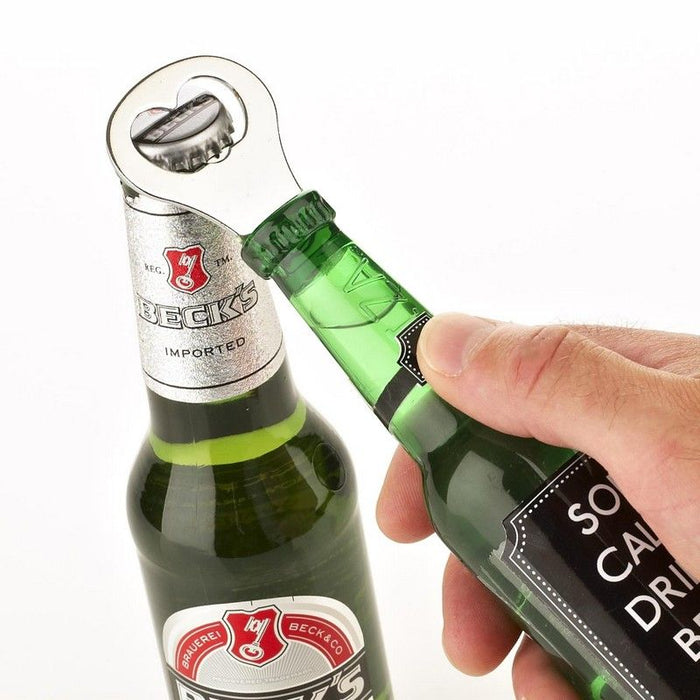 Magnetic Beer Bottle Shaped Bottle Opener - Anytime Is Beer Time
