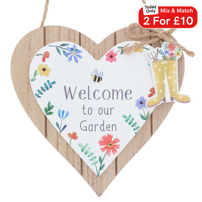 Welcome to our Garden Hanging Plaque