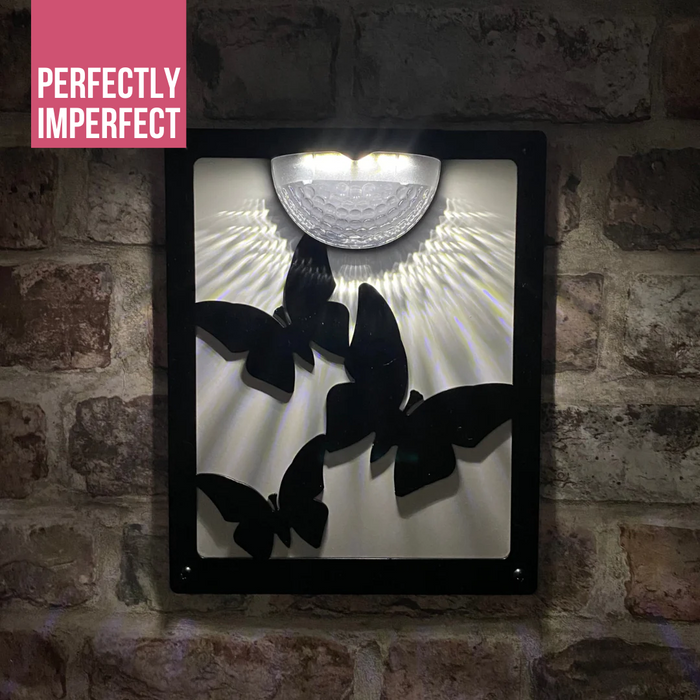 IMPERFECT- Butterfly Solar Light Wall Plaque