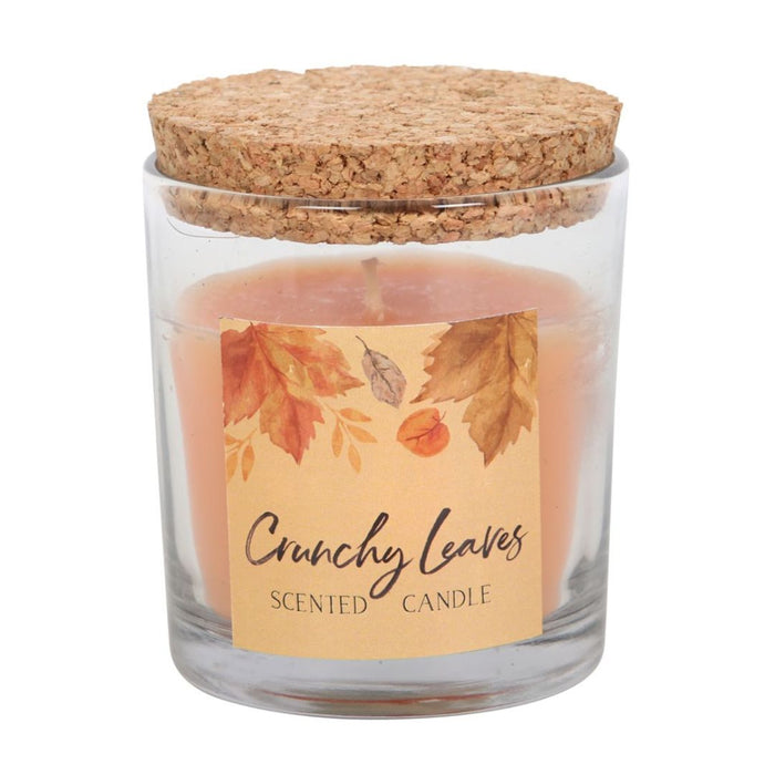 Autumn Crunchy Leaves Candle in Glass Pot — Flory's Online