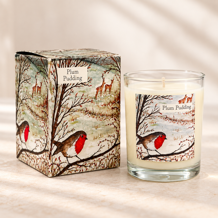 Small Scented Votive Candle - Plum Pudding (Robin)