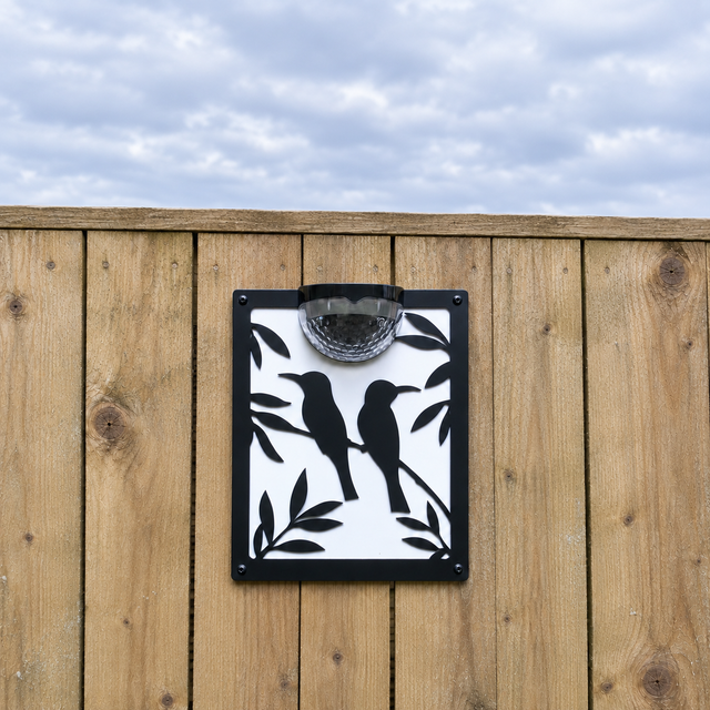 Two Birds Solar Light Wall Plaque