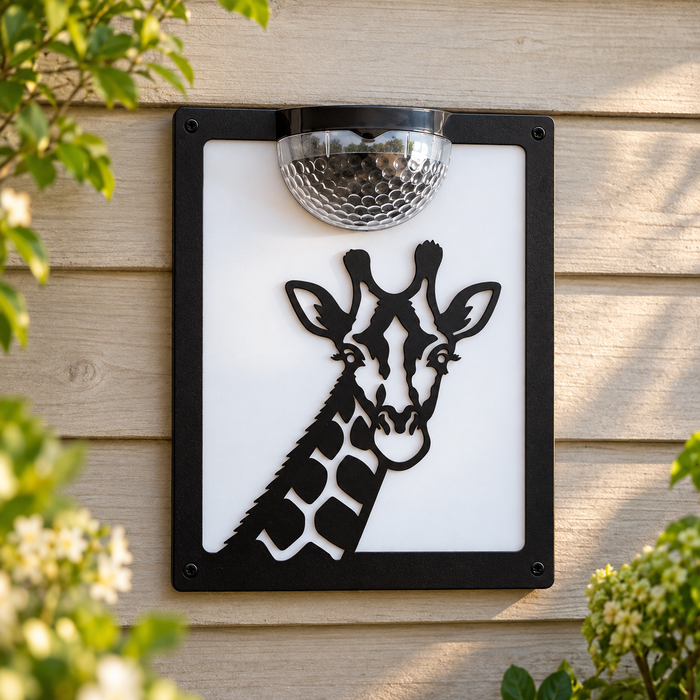 Giraffe Solar Light Wall Plaque