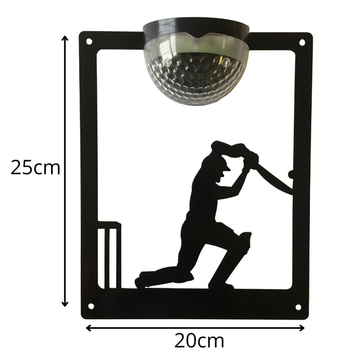 IMPERFECT- Cricketer Solar Light Wall Plaque