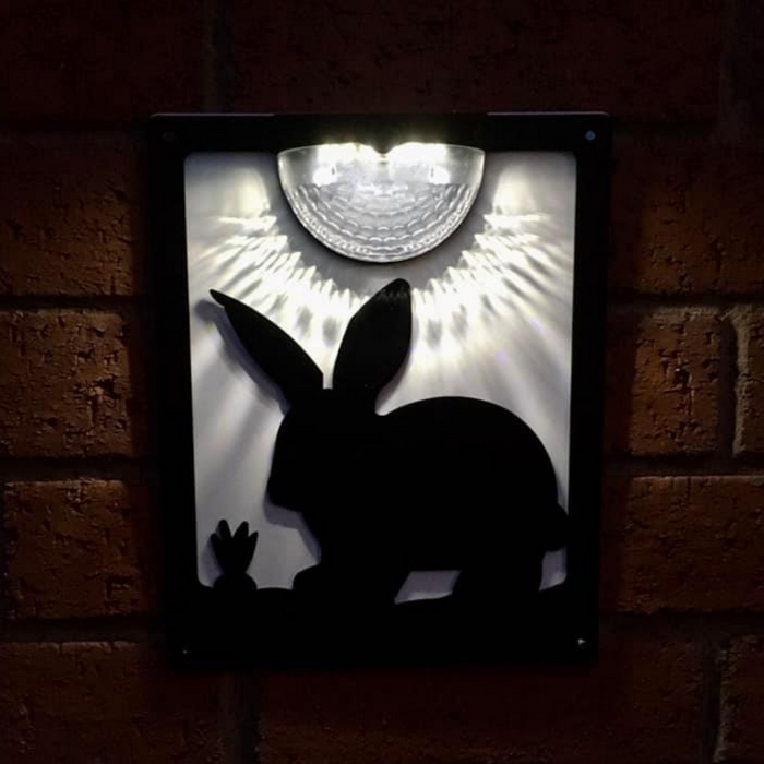 IMPERFECT- Rabbit Solar Light Wall Plaque