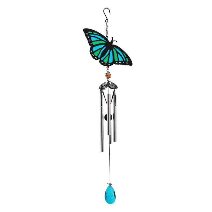 Cyan Butterfly Windchime