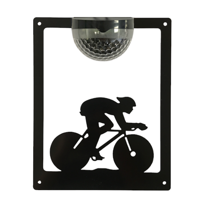 IMPERFECT- Cyclist Solar Light Wall Plaque