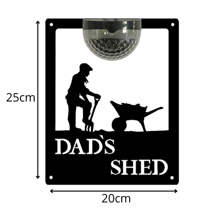 IMPERFECT- Dad's Shed Solar Wall Plaque