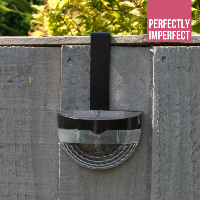 IMPERFECT - Hook Over Fence Solar Lights For Thicker Top Rails, 10cm (No screws required!!)