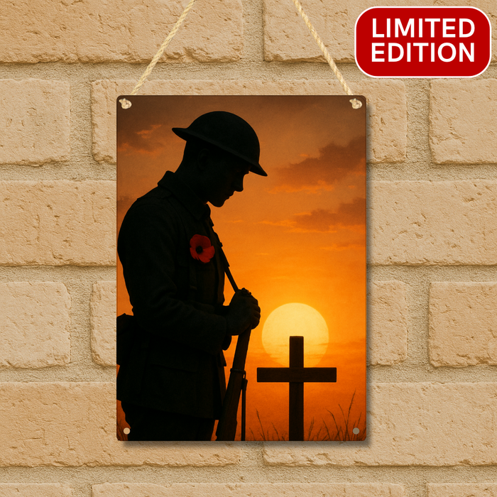 Remembrance Soldier 25cm Sign