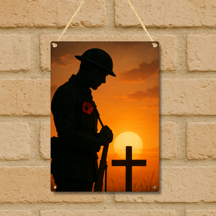 Remembrance Soldier 25cm Sign