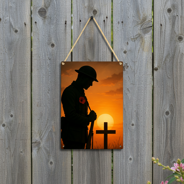 Remembrance Soldier 25cm Sign