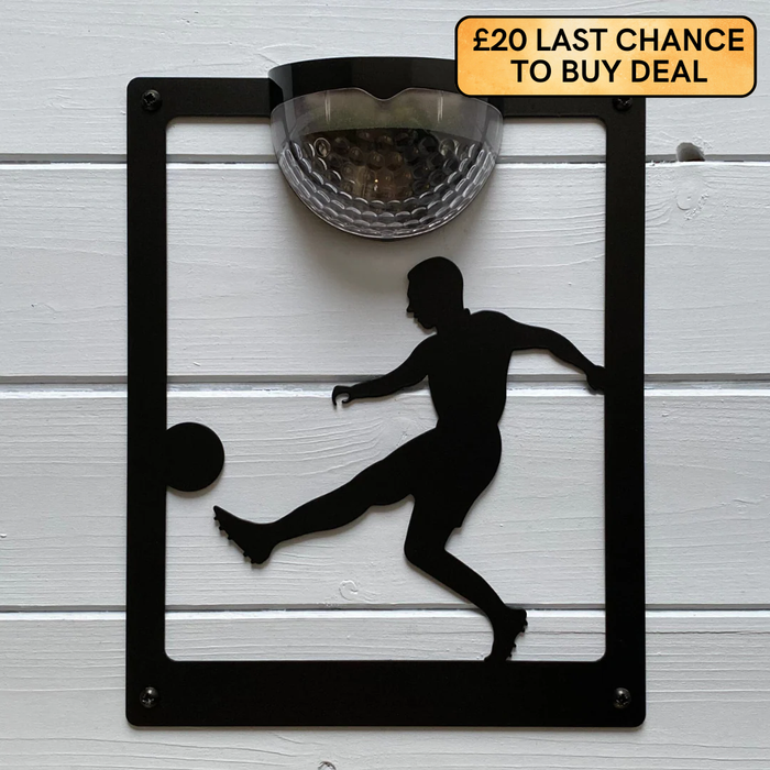 Footballer Solar Light Wall Plaque