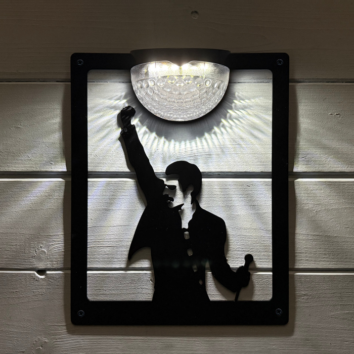 Freddie Mercury Solar Light Wall Plaque