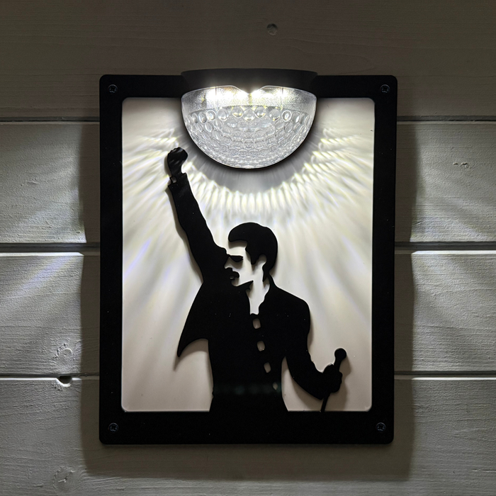 Freddie Mercury Solar Light Wall Plaque