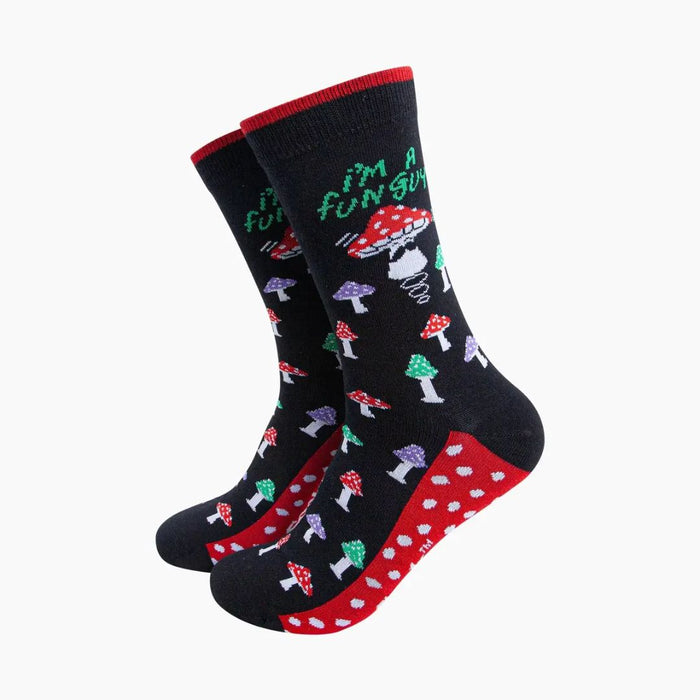 Fun Guy Mushroom Combed Cotton Socks