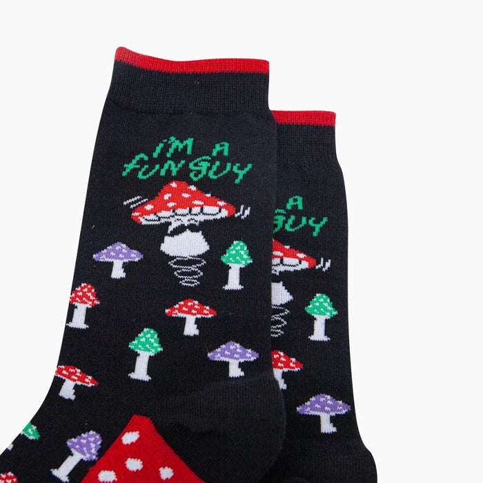 Fun Guy Mushroom Combed Cotton Socks